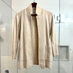 Beige Jcrew cardigan, size small.